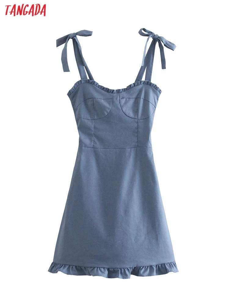 

Платье женское Плиссированное с оборками, без рукавов, с открытой спиной, 3D23