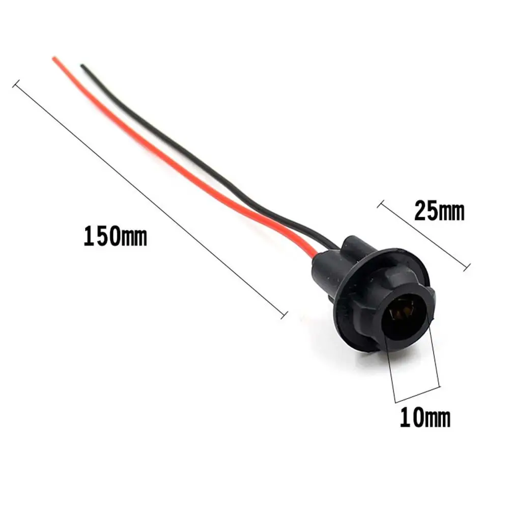 Круглое гнездо для мотоцикла и велосипеда W5W резиновый разъем лампы женское