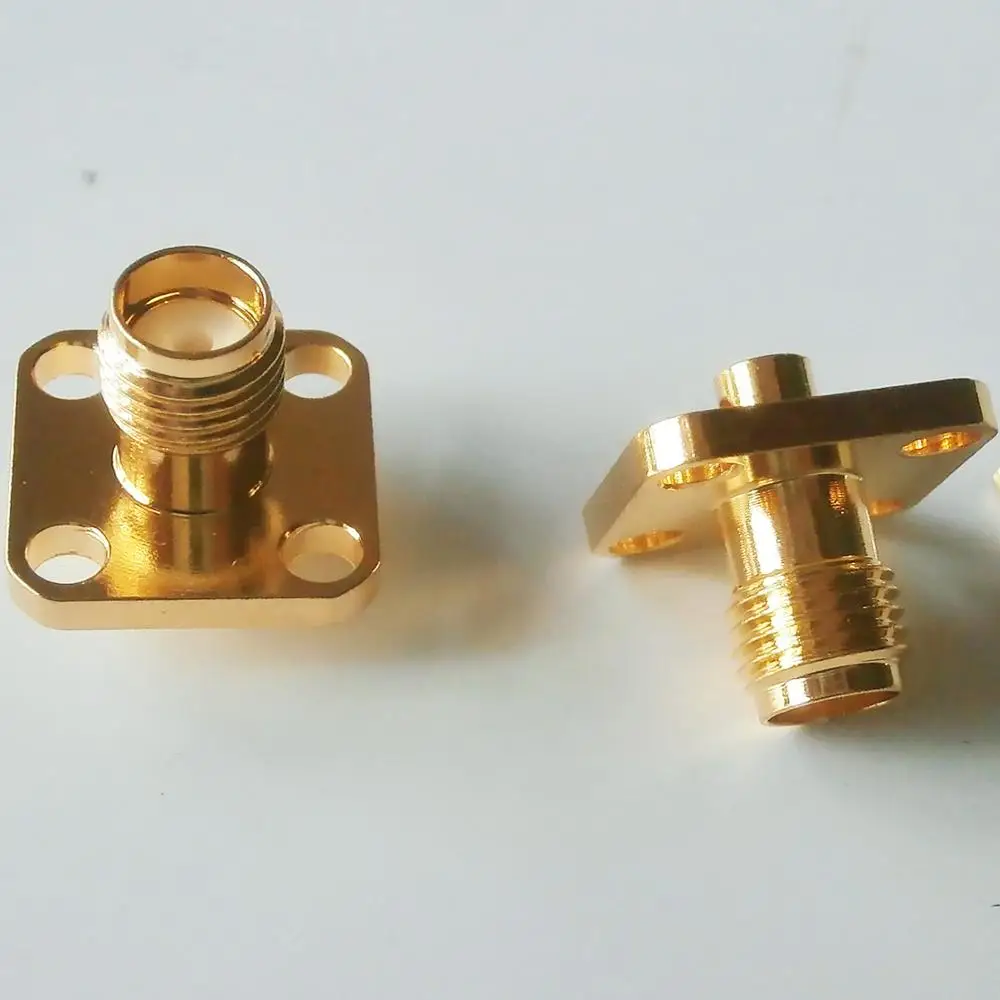 Высококачественный радиочастотный разъем SMA 10 шт. гнездовой с 4 отверстиями