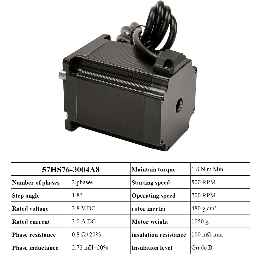 NEMA23 57 Шаговый двигатель 1 8 Нм 2 фазы 270 унций 3A 76 мм вал 57HS76 4-выводной для