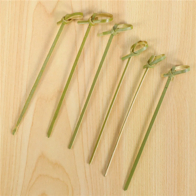 500 упаковок бамбуковых наборов для коктейлей зубочистки бамбуковые шампуры
