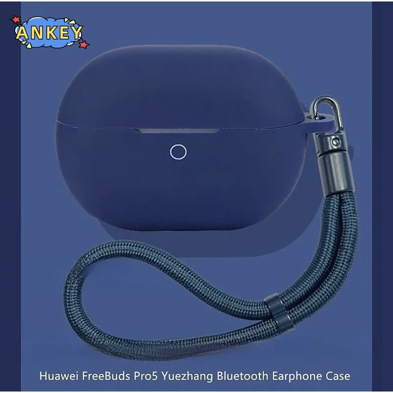 Фото Совместим с Bluetooth-наушниками Huawei FreeBuds Pro 5, силиконовый защитный чехол, милый нейлоновый ремешок, защитный мягкий чехол №4