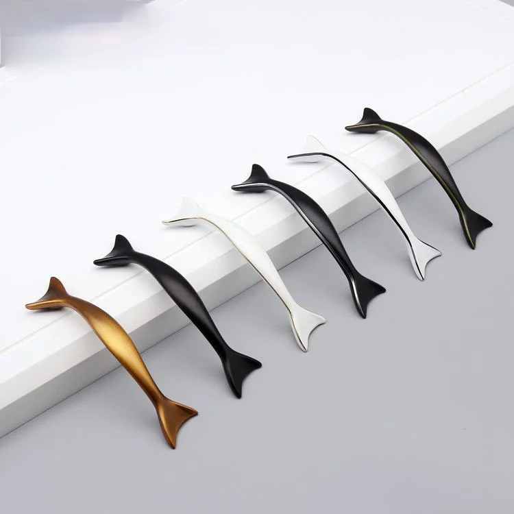 

Black coffee white Roman black pull hand wardrobe cabinet door single-hole pull hand drawer door cabinet handle