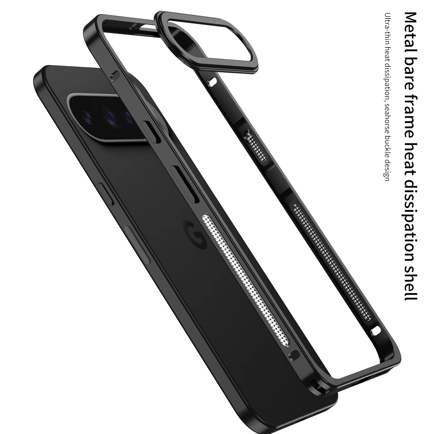 Фото Для Google Pixel 8 9 10 Pro XL 7pro Авиационная рамка из алюминиевого сплава, бампер, чехол для телефона, металлический объектив, рассеивание тепла, противоударный чехол №4