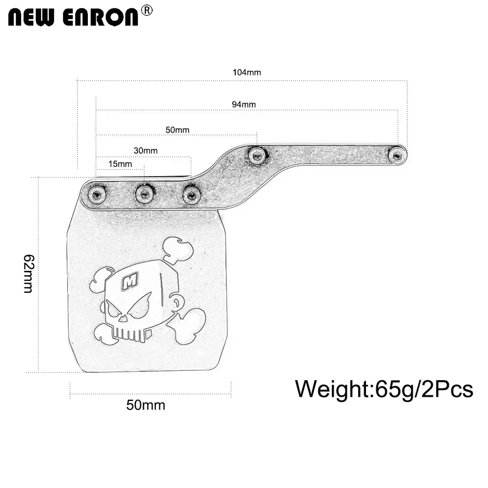 Заднее резиновое крыло брызговики рама POM для радиоуправляемого автомобиля X-Large