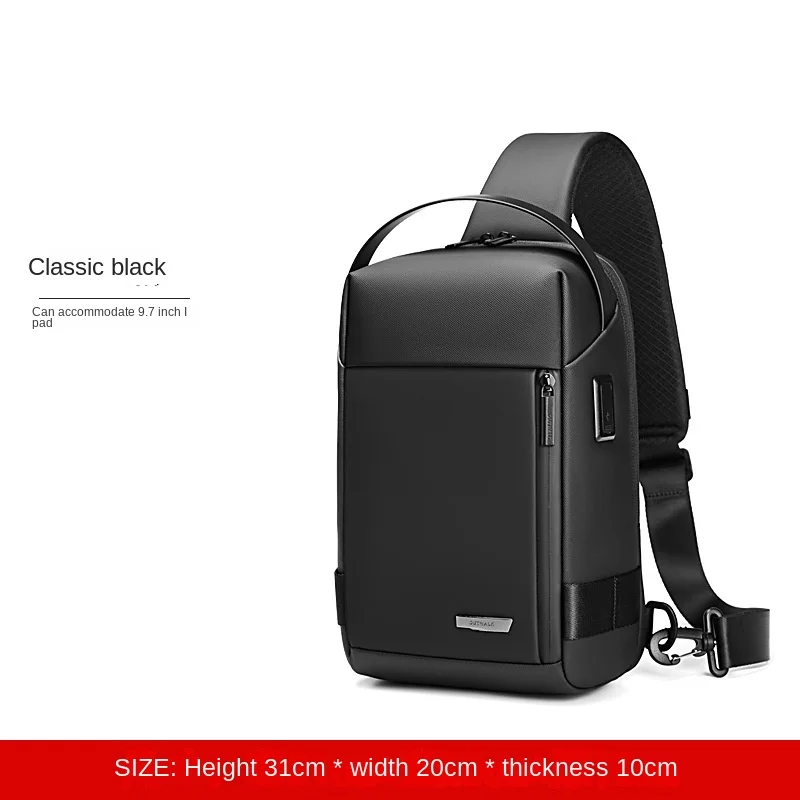 Crossbody Shoulder Bag Chest Bag for Men Waterproof Diagonal Hanging Business Men's Crossbody Bag Outdoor Travel Riding Bag
