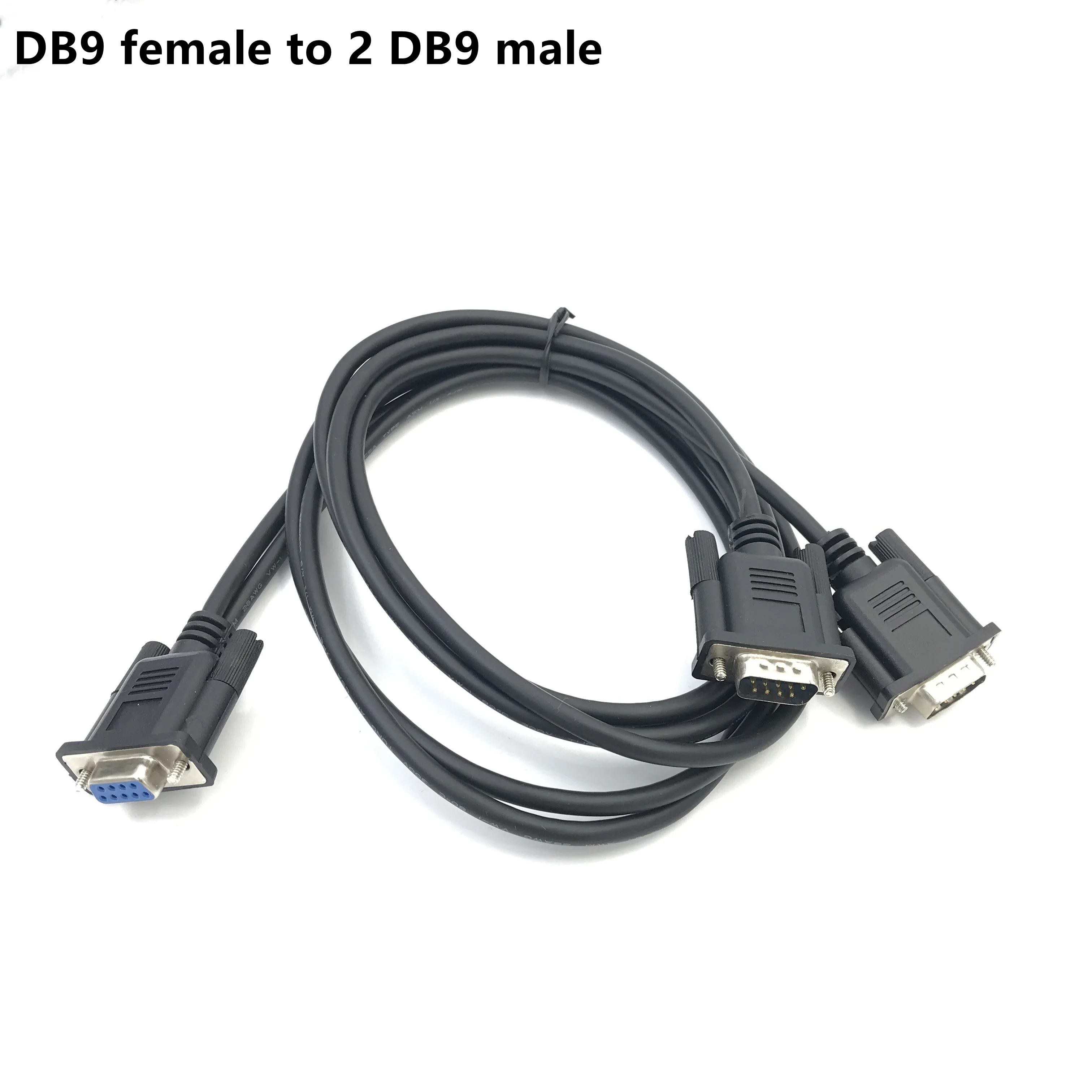 

DB9 9Pin 1 to2 Rs232 Serial Cable Splitter Directly Connected COM 2 in 1 Data Cable Male to Female for Cash Register POS Display
