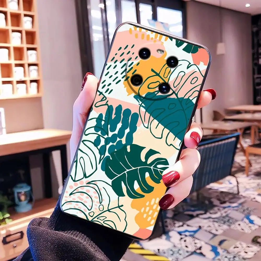 Phone Case For HUAWEI P50 P40 P30 P20 P10 P9 P8 Plus MATE 30 20 20X 10 9 Pro Lite Case Funda Coque Shell Capa Banana Leaf Flower