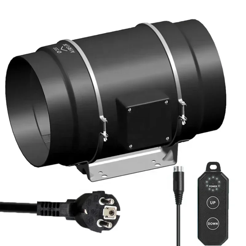 Бесшумный 8-дюймовый вентилятор для канала с электронным контроллером настенный