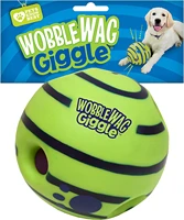 wobble wag giggle ball interactive dog toy fun giggle sounds when rolled or shaken pets know best as seen on tv