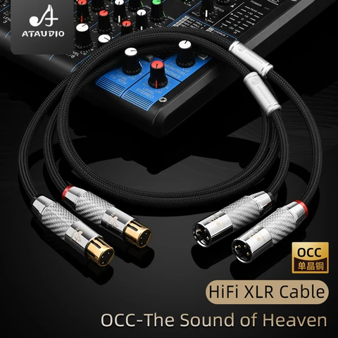 HiFi двойной аудиокабель XLR Hi-end OCC провод для усилителя-микшера 2XLR «папа» на 2XLR «мама» сбалансированный микрофонный кабель