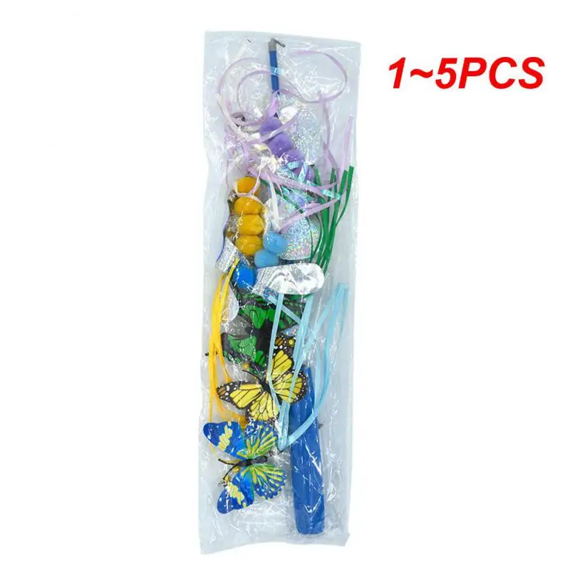 

1~5PCS Cat Teaser Wand Refill Funny Butterfly Kitten Teaser Stick Replacement Refill Attachment Plush Tassel Cat Toys Pet