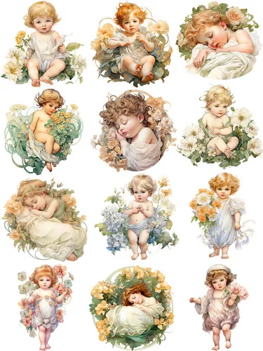 

Декоративные наклейки для альбома TIAMECH, 12 шт.