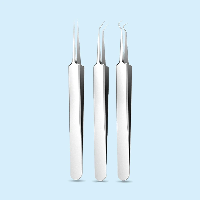 

German Ultra-fine No. 5 Cell Pimples Blackhead Clip Tweezers Beauty Salon Special Scraping & Closing Artifact Acne Needle Tool