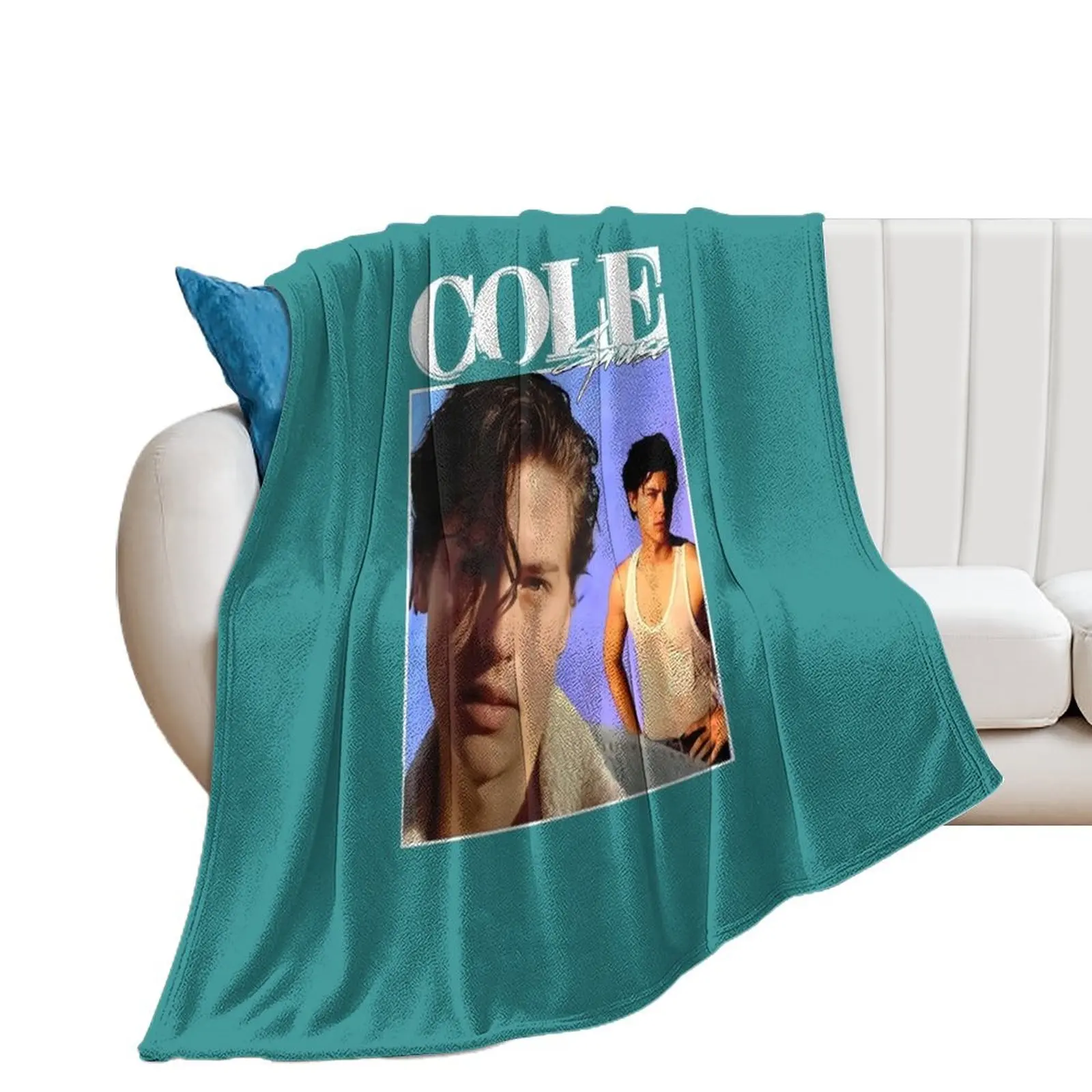 Винтажный плед Cole Sprouse 90_s теплое покрывало для кровати забавный подарок манга