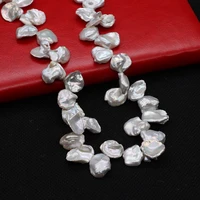 natural white freshwater pearl triple flower exquisite cultured pearl loose beads for diy ladies handmade bracelet accessories