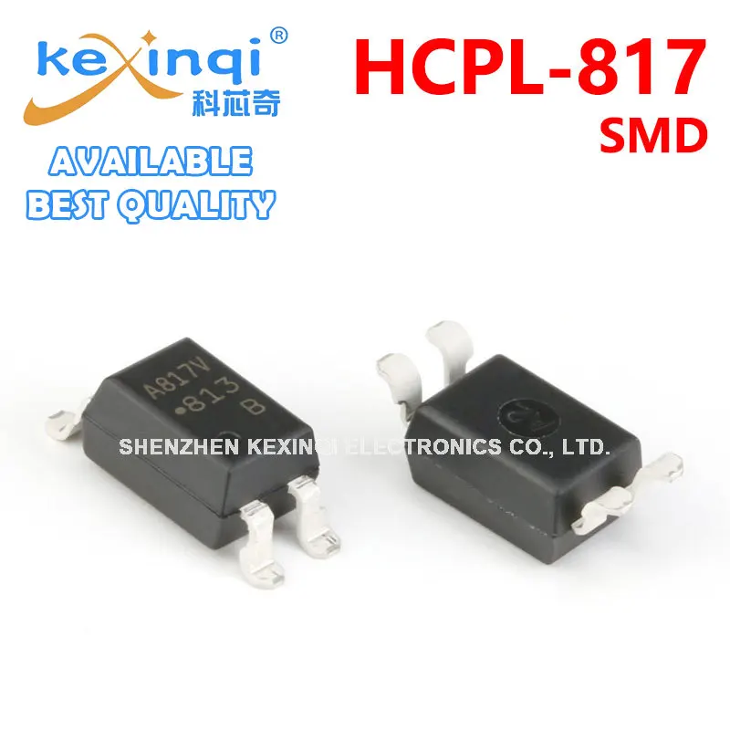 

5pcs HCPL-817 SMD HCPL-817 DIP Optocoupler Code A817V DIP-4 Optocoupler Best Quality Assurance Black