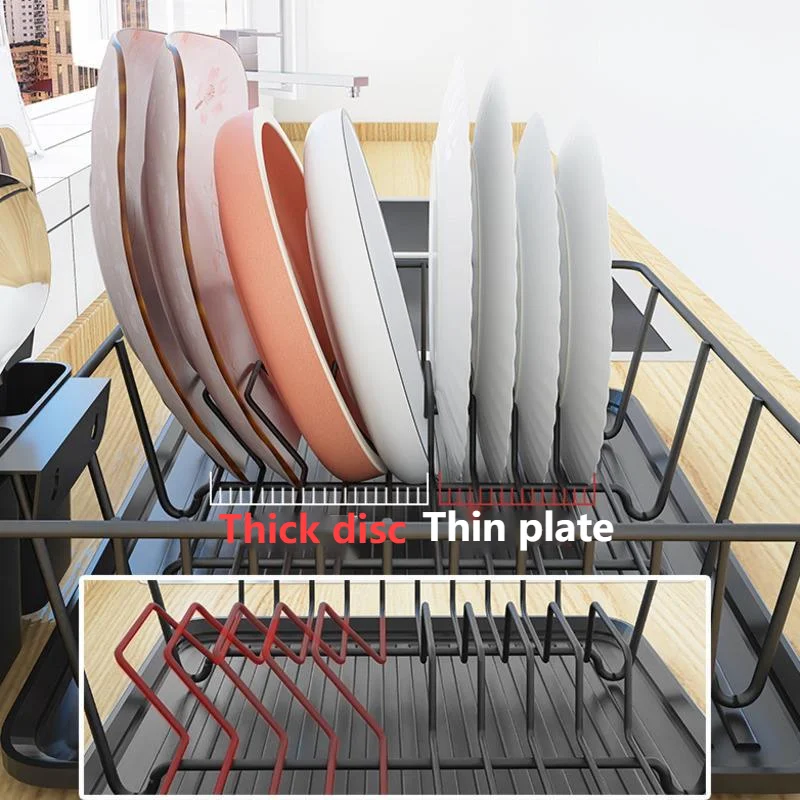 1/2 ярусная сушилка для посуды со сливной доской кухонной утвари столешница