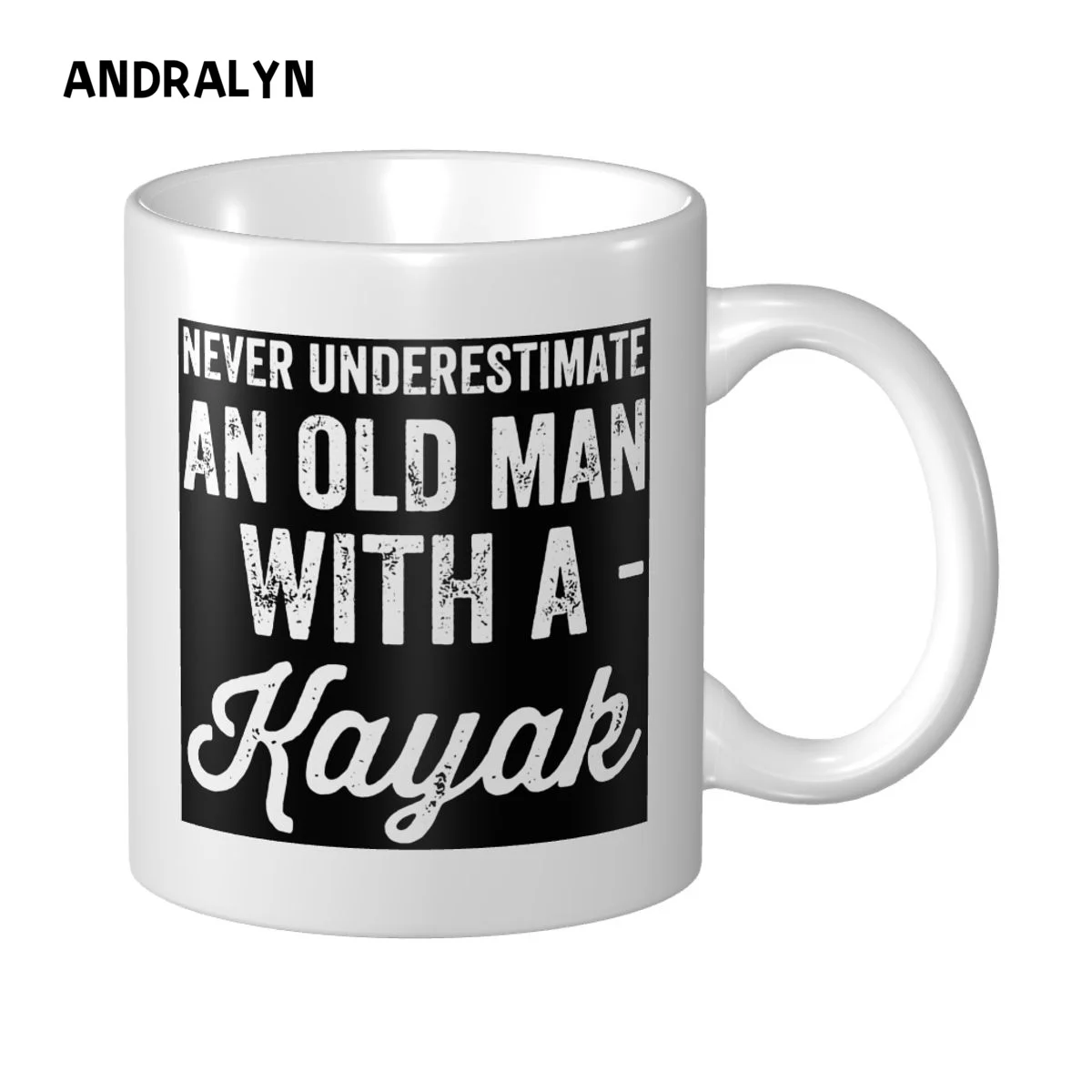 

Never Underestimate An Old Man With A Kayak Mug 330ml 2023 Funny Ceramic Creative Coffee Mugs Christmas GIft Cup Stanley Cups