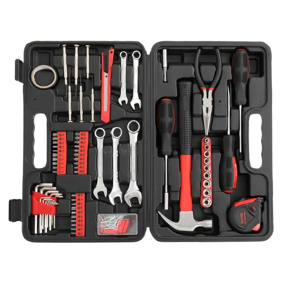 

148pcs Household Tool Set Hand Tool Kit With Storage Case Auto Repair Tool Set Dorm Room Essentials wholesale hotsale