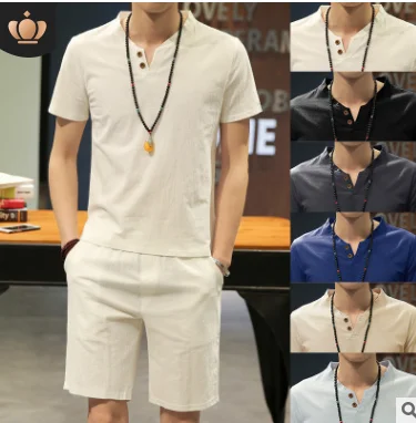 

Men's cotton fashion casual short-sleeved T-shirt 11244