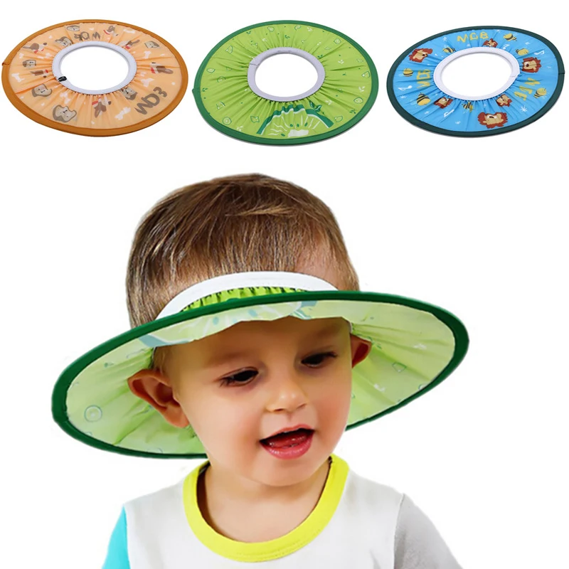 

Мягкая и безопасная Защитная шапка для волос для малышей, шапка для детей, шапка для шампуня, милый Регулируемый защитный головной убор для ...