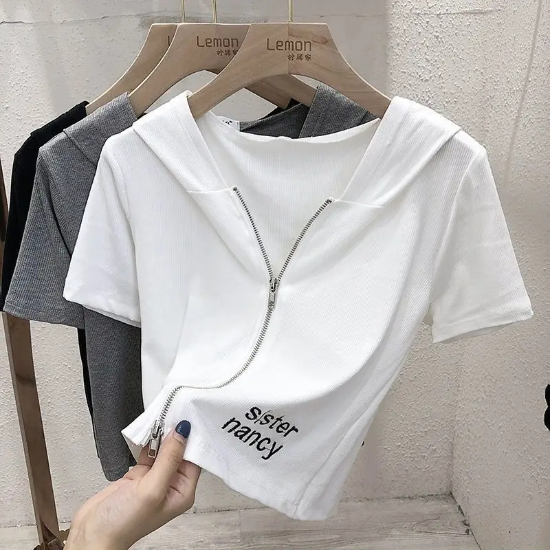 

Футболка женская Базовая однотонная, топ с коротким рукавом в стиле Харадзюку, женская одежда, Y2k 4XL, на лето