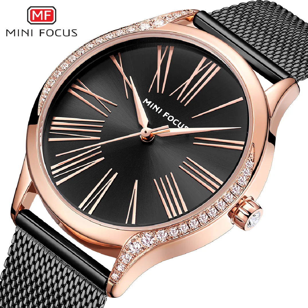 MINI FOCUS Women Watches Luxury Brand Quartz Watch Womens Fashion Casual Dress Simple Watch Waterproof Ladies Clock Reloj Mujer