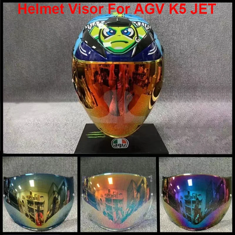 

Cascos AGV K5 Half Helmets Visor Lens Fit for AGV K5-JET Motorcycle Helmet Capacete De Moto Accessories Anti-UV Windshield