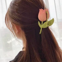 fashion girls flower womens headwear tulip hair clip hair accessories hairpin claw clip