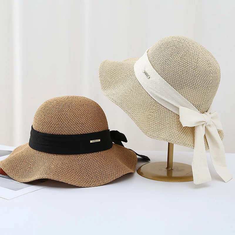 Шляпа женская Соломенная с большими полями модная дышащая Панама от солнца
