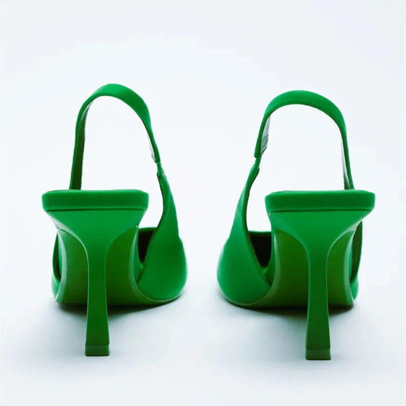 Shoes Female Low Slippers High Heels Slippers Fashion Beige Heels Sandals Soft High Summer Flats Luxury Black Scandal Straps