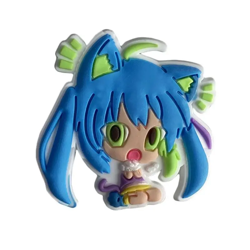 6pcs/set anime character shoe charms cute cartoon pvc shoe accessories decorative croc charms buckle jibz gift for kids