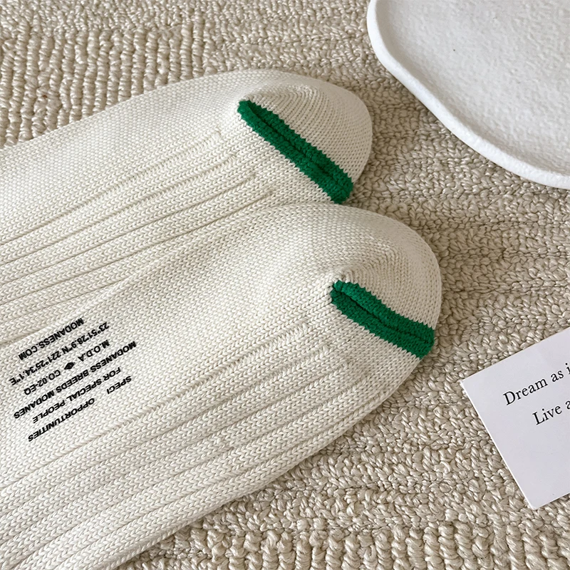 Pure Cotton White Warm Socks Large Size Long Fashion Casual 4 Color Thick Sport Luxury High Quality