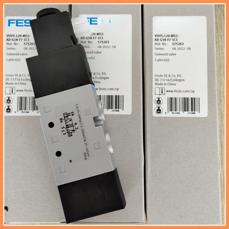 

Solenoid valve VUVS-L20-P53E-MD-G18-F7-1C1 575266 VUVS-L20-M52-AD-G18-F7-1C1 575263 VUVS-L25-M52-AD-G14-F8-1C1 575503 VUVS