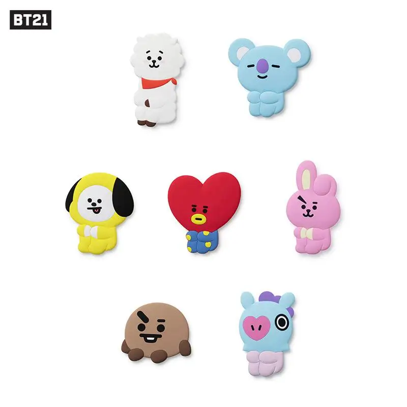 

Kawaii BT21 Anime Hobby Tata Rj Chimmy Cooky Shooky Mang Koya Cute Lady Mini Handheld Makeup Mirror Dressing Princess Mirror