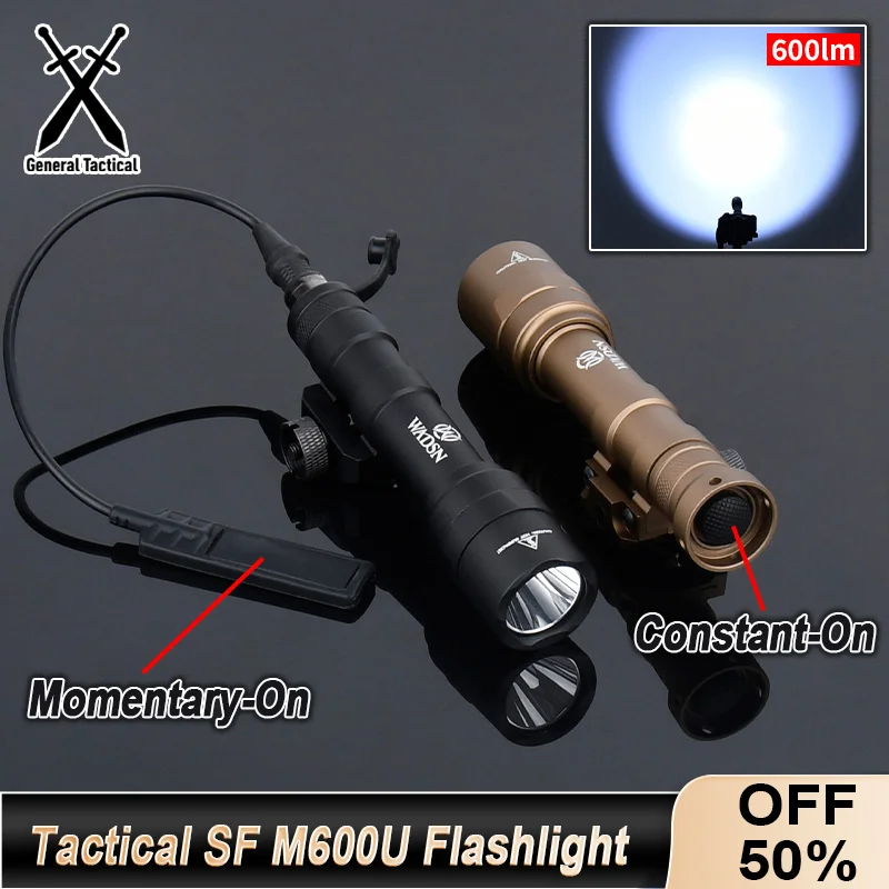 WADSN Тактический страйкбол Surefire M600 M600U Оружие Scout Мощный фонарик Двуфункциональный