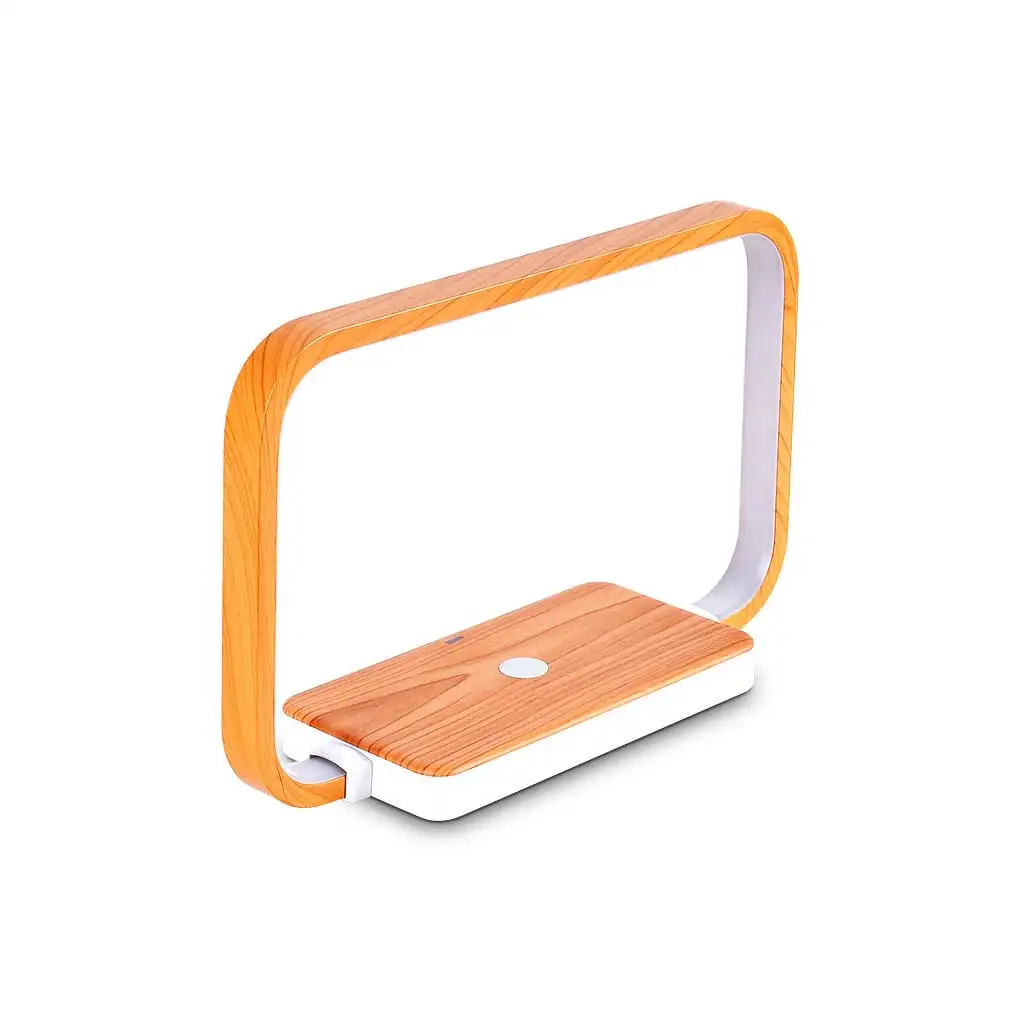 

Прикроватный столик, беспроводное зарядное устройство для смартфона, деревянная настольная лампа для спальни, инструмент для зарядки времени для гостиной и офиса, тип 1