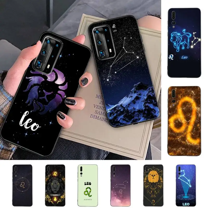 

Constellation Leo Phone Case for Huawei P30 40 20 10 8 9 lite pro plus Psmart2019