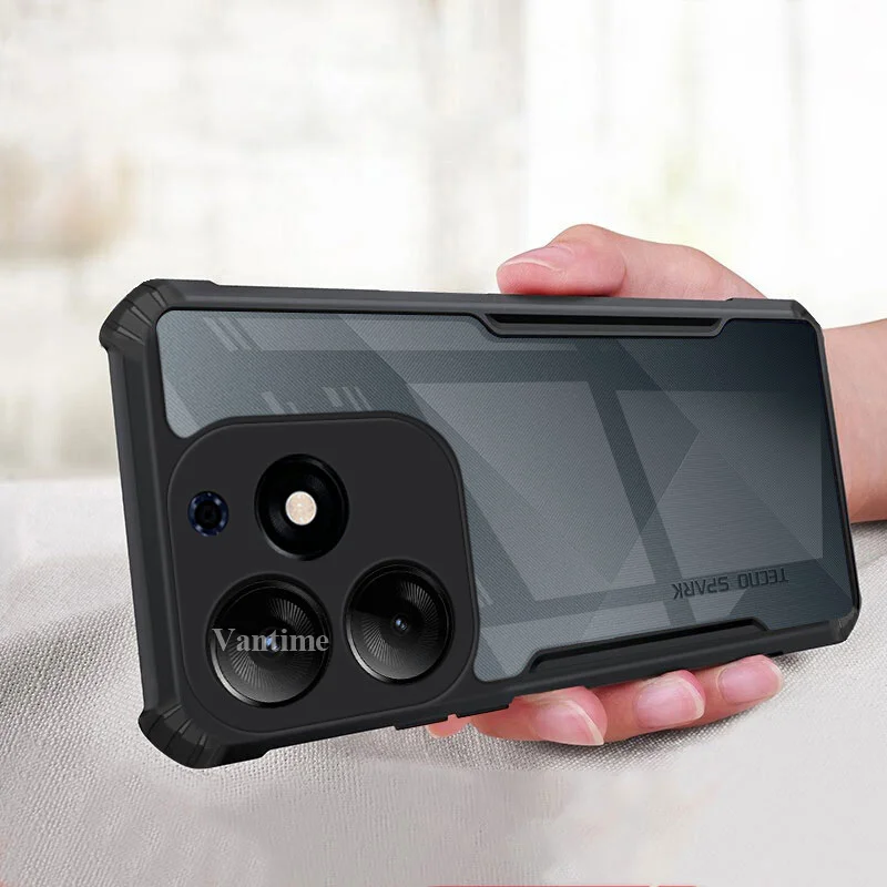 Чехол для Tecno Spark 10 Pro усиленный край противоударная подушка задняя крышка 10C Camon 20