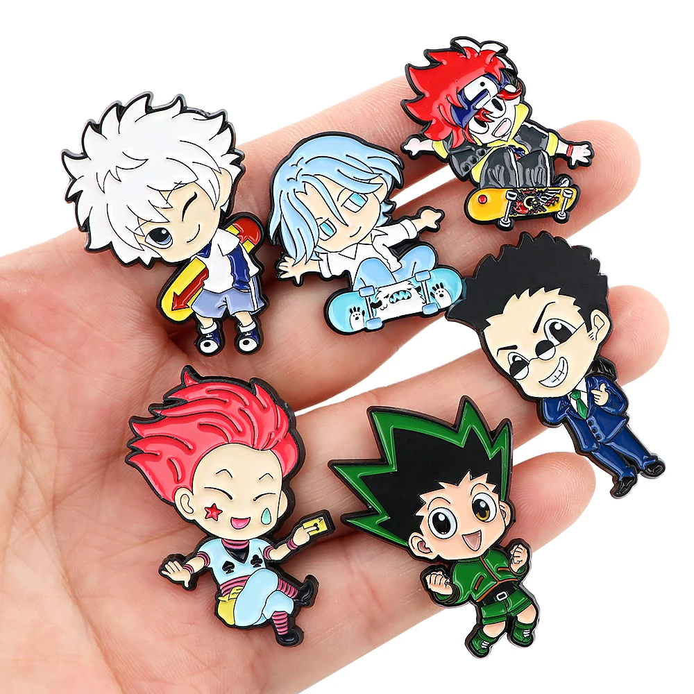 

HUNTER×HUNTER Badges With Anime Enamel Pin Brooches Lapel Pins Badges on Backpack Accessories Decorative Jewelry Gift Wholesale