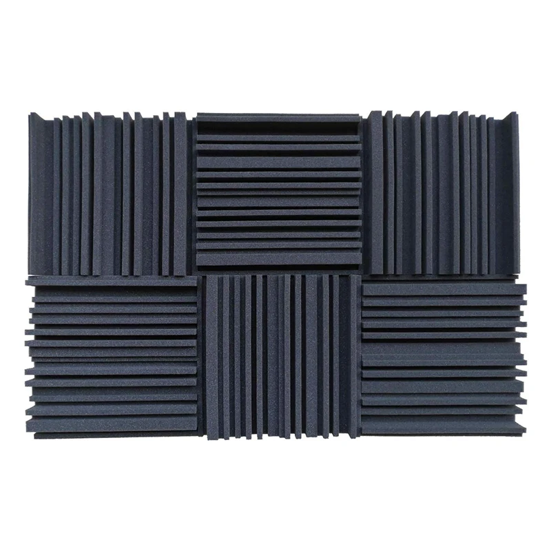 

6 Pcs Acoustic Studio Absorption Foam Panel Broadband Sound Absorber Periodic Groove Structure