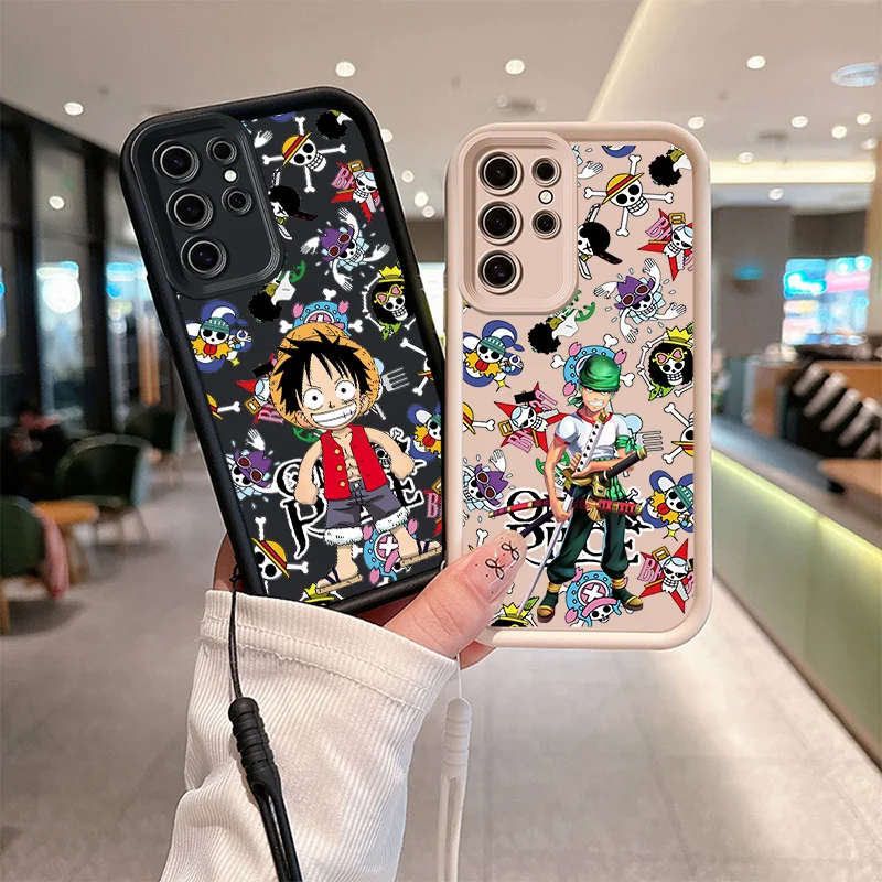 Чехол O-One P-Piecee Eyes с веревкой для Xiaomi 12T 11Lite 14 Poco F5 F4 2 X5 4 3 M3 Redmi 9AC 10AC Prime Funda мягкий