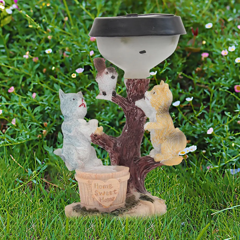 Креативное полимерное украшение на солнечной батарее в виде животного котенок