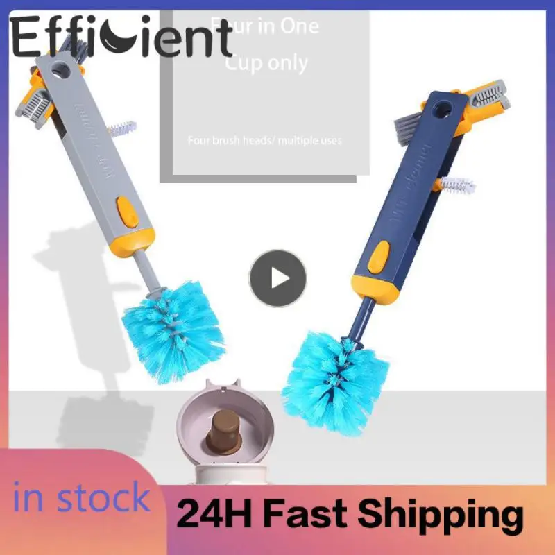

Telescopic Rod Milk Bottle Brush 30*6.5cm Cleaning Brush Long Handle High Quality Cup Brush Cleaning Tools Four-in-one Gap Brush