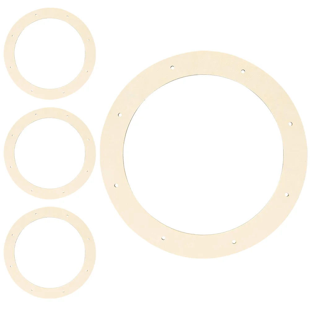 

4 Pcs Wreath Making Supplies Wooden Ring Form Frame Wreaths Crafts Round Frames