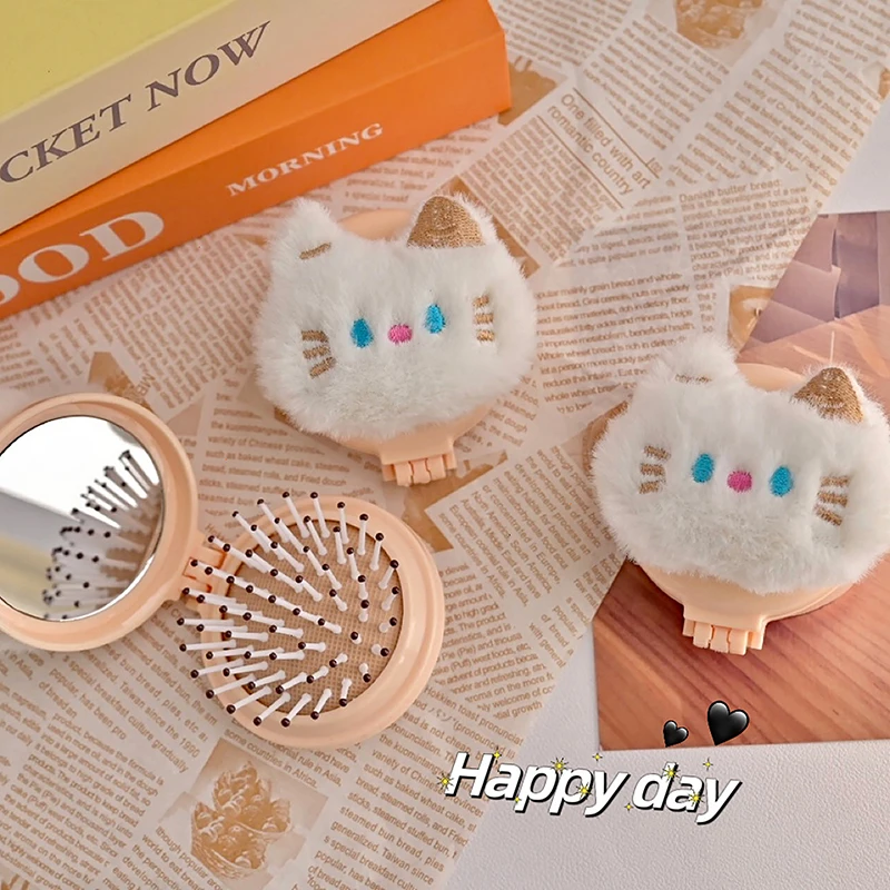 Портативная антистатическая пластиковая щетка для волос девочек с функцией