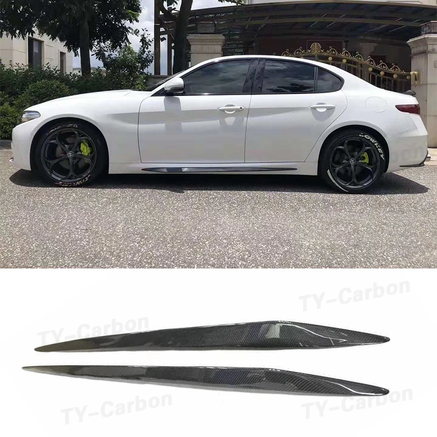 

Carbon fiber Side Skirts FRP Bumper Aprons Car accessorise for Alfa Romeo Giulia Sedan 4 Door 2015-2017 Auto Styling