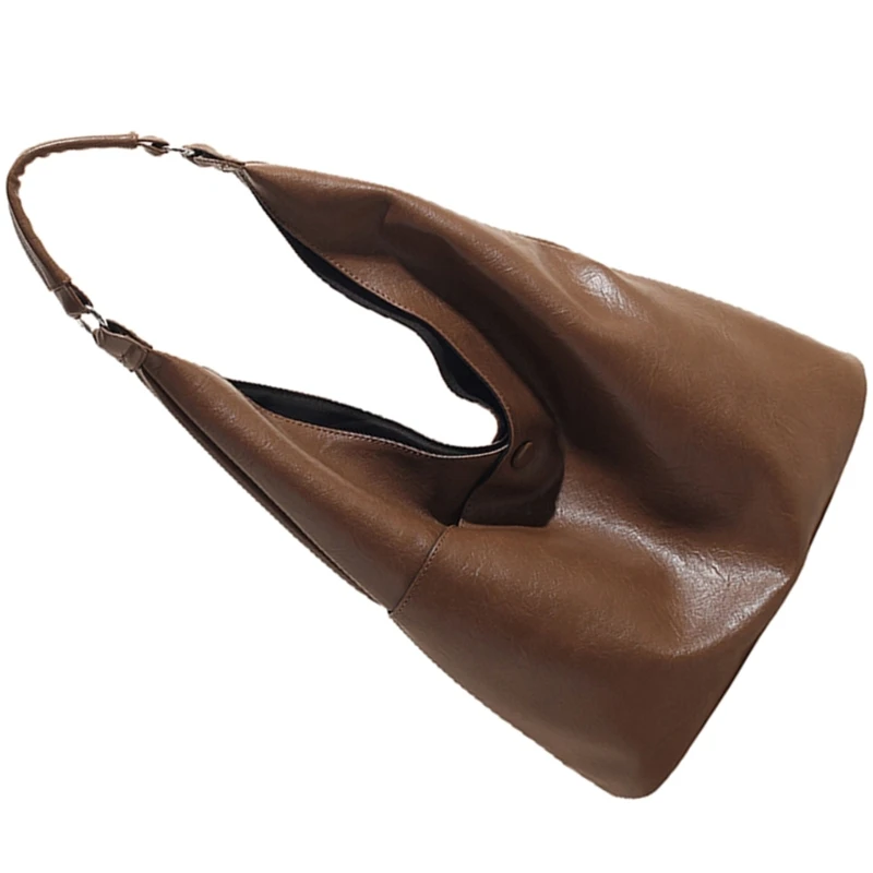 Повседневная сумка с напуском из мягкой искусственной кожи большая на плечо в