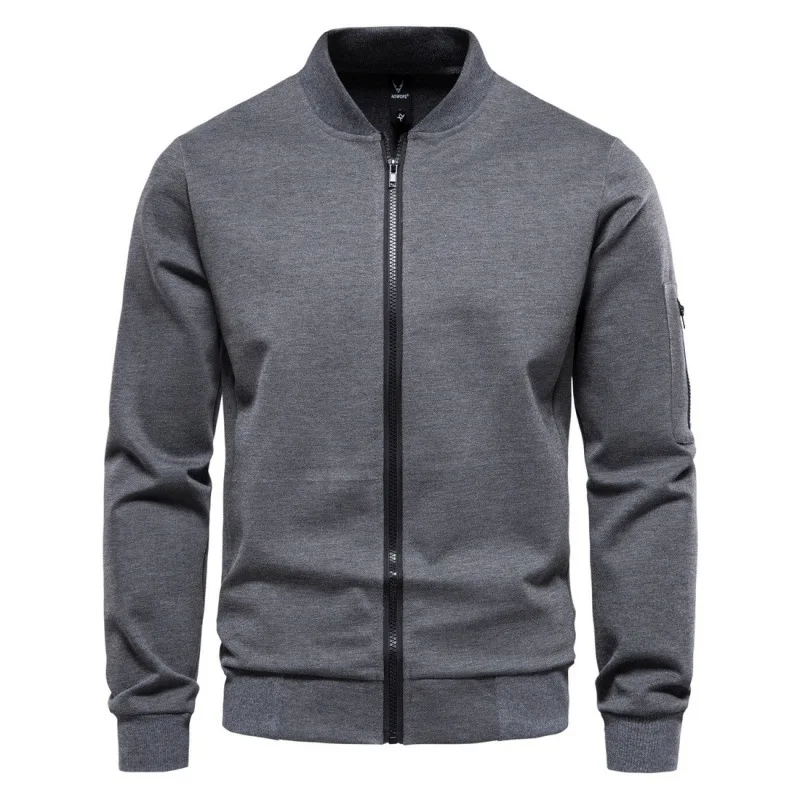 

2023 Men's Spring New British Style Stand Collar Jacket